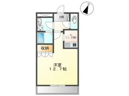 サンフォレスト(1K/1階)の間取り写真