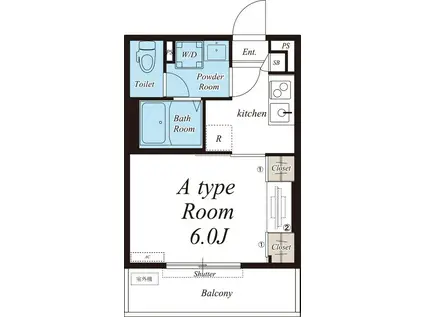 リブリ・東四つ木(1K/3階)の間取り写真