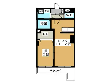 M・S.PALAZZO(1LDK/1階)の間取り写真