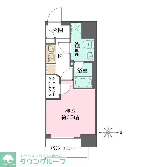 エムズイースト亀戸II(1K/13階)の間取り写真