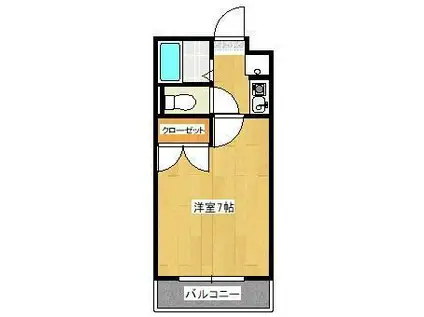 マリンカ(1K/2階)の間取り写真