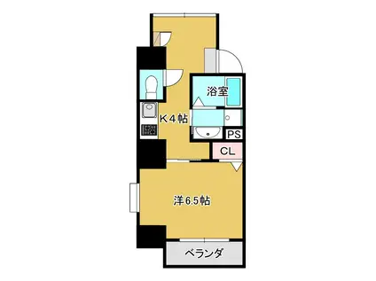 HANWA CREA(1K/8階)の間取り写真