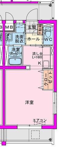 FUKUNASU EHIRAHIGASHI(ワンルーム/2階)の間取り写真