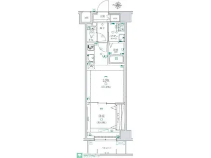 リヴィシティ向島弐番館(1LDK/6階)の間取り写真