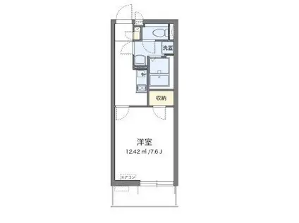 クレイノリーブル横浜(1K/1階)の間取り写真