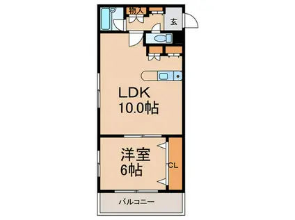 ロマネスク通町(1LDK/13階)の間取り写真