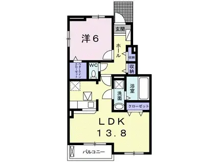 シュエット(1LDK/1階)の間取り写真