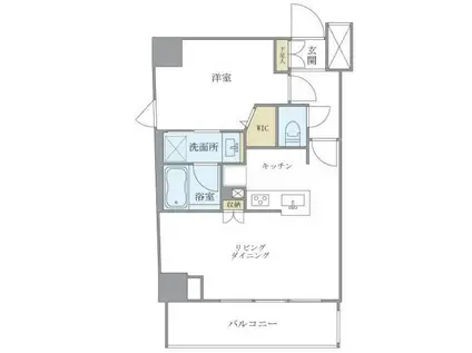 プレール・ドゥーク浅草松が谷(1LDK/9階)の間取り写真