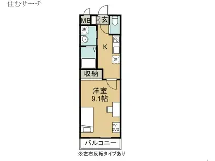 PARK SIDE SANCO(1K/4階)の間取り写真