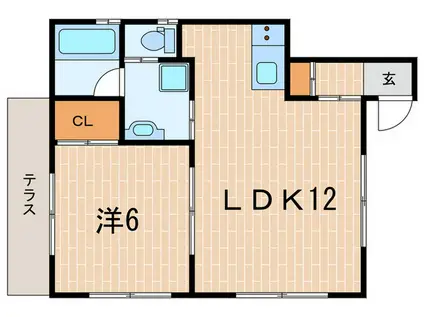 カーサ アリエッタ(1LDK/1階)の間取り写真