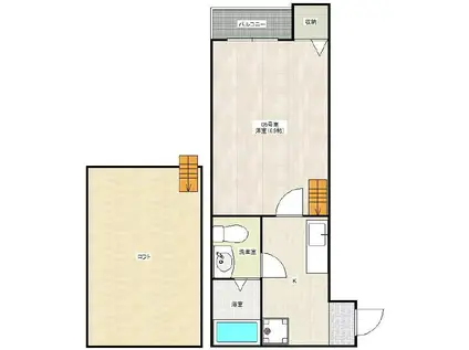 マリアージュ(1K/2階)の間取り写真