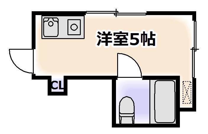 ラパンジール天王寺(ワンルーム/3階)の間取り写真