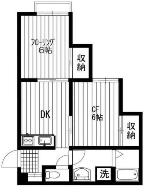 ファミール015(2LDK/2階)の間取り写真