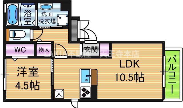 DEAR COURT(1LDK/2階)の間取り写真