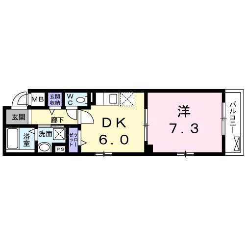 URBAN COURT赤羽(1DK/4階)の間取り写真