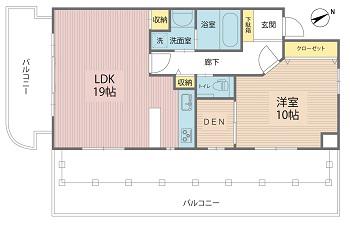 エル・ブラン(1LDK/1階)の間取り写真