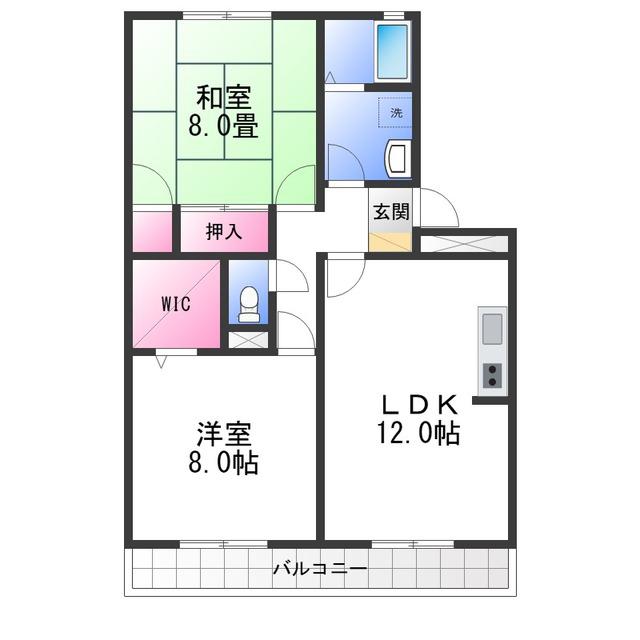 メゾンボナール(3DK/1階)の間取り写真