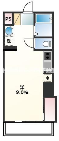 イーストウッド(ワンルーム/1階)の間取り写真