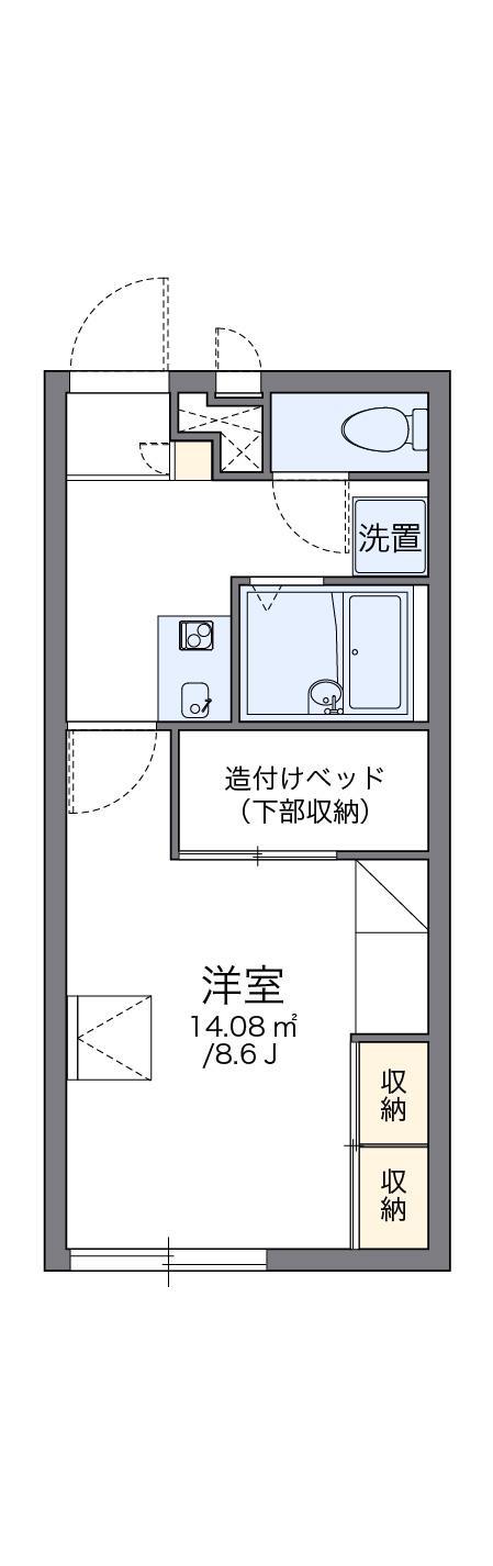 レオパレスM-1(1K/1階)の間取り写真