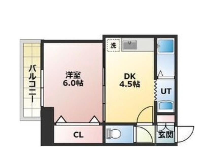 高橋ビル(1DK/1階)の間取り写真
