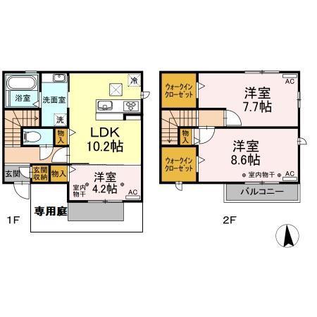 ラパーチェ(3LDK/1階)の間取り写真