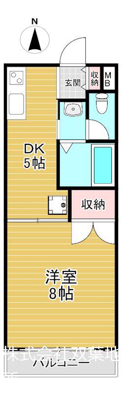 サンメゾン(1DK/2階)の間取り写真