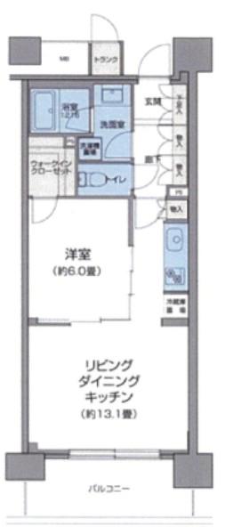 パークアクシス仙台(1LDK/9階)の間取り写真