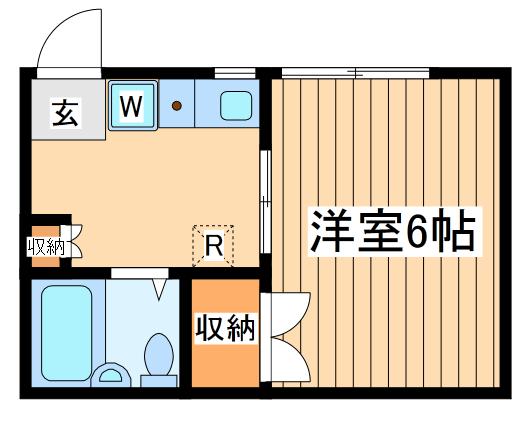 コリーヌアビデ1(1K/1階)の間取り写真