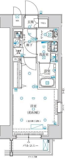 クレイシア板橋蓮沼(1K/11階)の間取り写真
