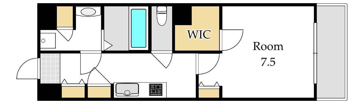 VILLA PRIMA(1K/2階)の間取り写真