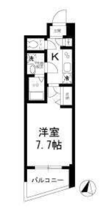 HAFAADAI世田谷赤堤(1K/3階)の間取り写真
