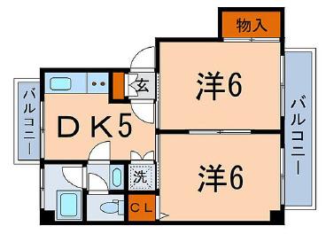 BOASORTE本駒込(2DK/4階)の間取り写真