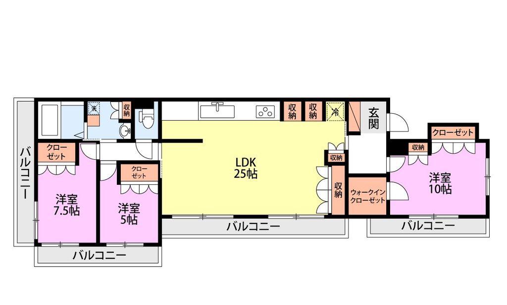 アイビーハイツ赤羽(3LDK/6階)の間取り写真
