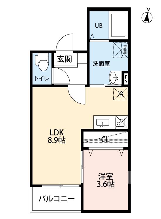アヴニール金山(1LDK/3階)の間取り写真