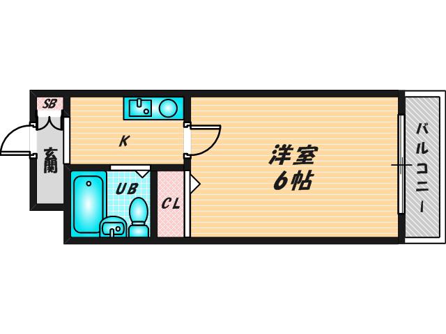 プレアール川田II(1K/2階)の間取り写真