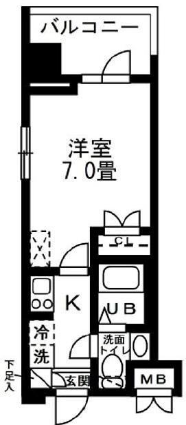 レジディア錦糸町(1K/3階)の間取り写真