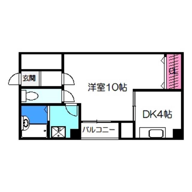 ガーデンコート山之内(1DK/2階)の間取り写真