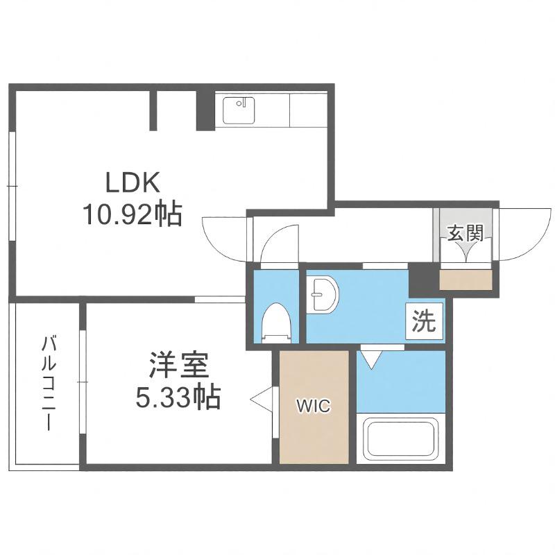 MAISON LETICIA(1LDK/3階)の間取り写真