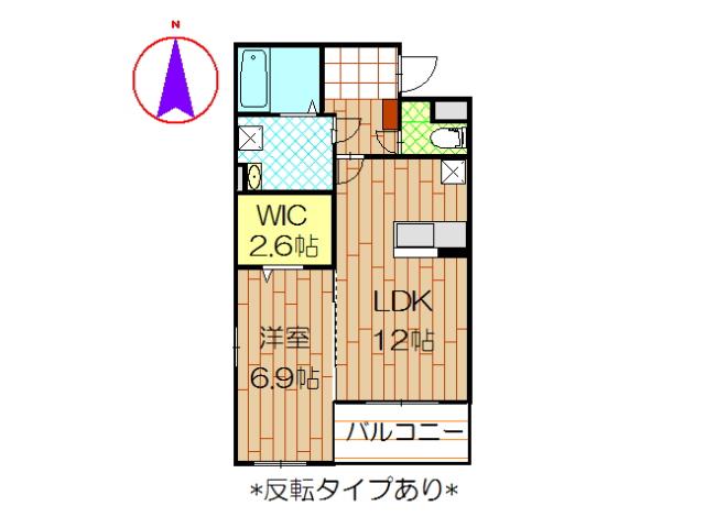 フォレストコート(1LDK/3階)の間取り写真