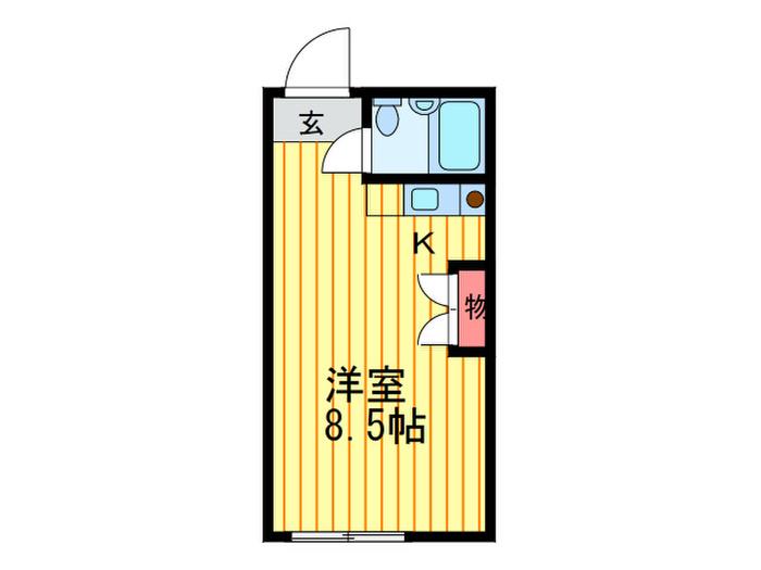 ´ S DEDE ONE(1K/3階)の間取り写真