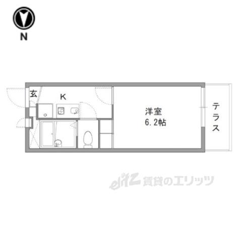 レオパレスブルーファン(1K/1階)の間取り写真