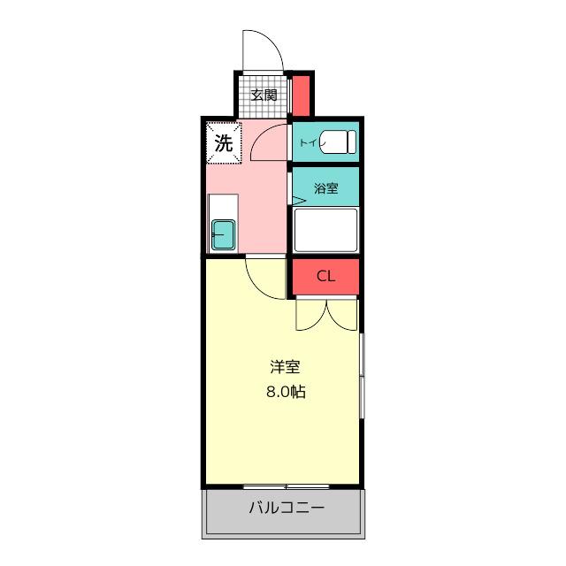 リファレンス県庁口(1K/10階)の間取り写真