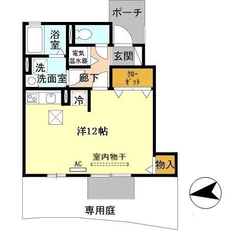 ロイヤルメゾンマエダ(ワンルーム/1階)の間取り写真