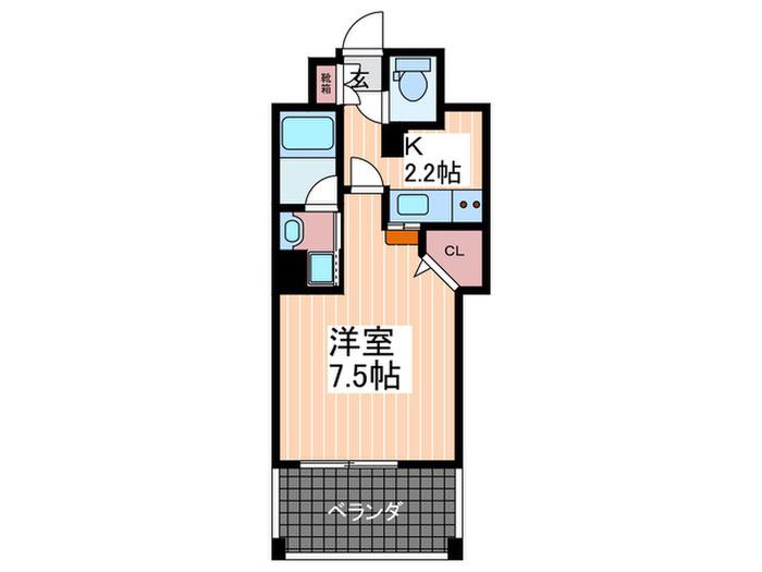 LUTELLA段原(ワンルーム/8階)の間取り写真