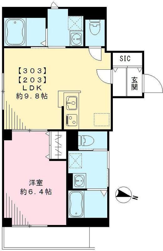 エアフォルク(1LDK/3階)の間取り写真