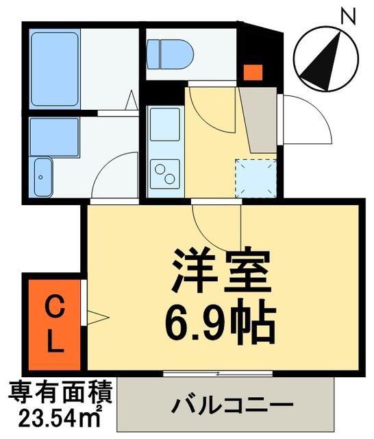 パナーノ北千住(1K/2階)の間取り写真