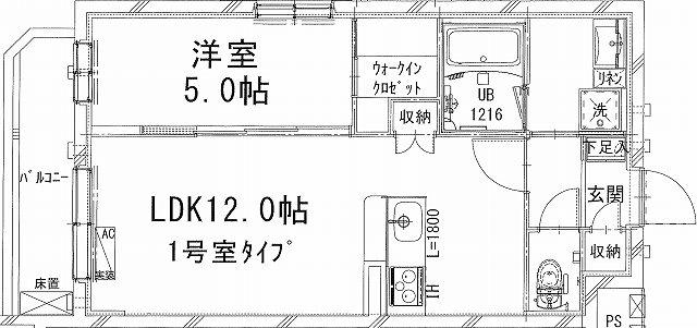 THE MANOR HOUSE(1LDK/3階)の間取り写真