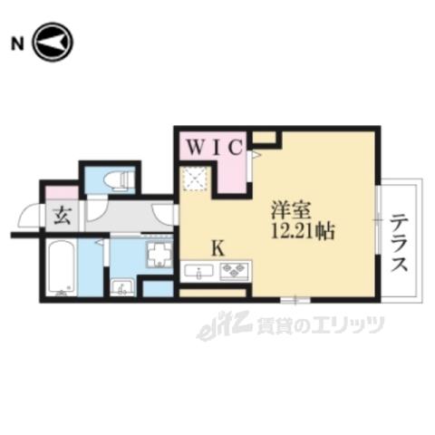 ALAMODE(ワンルーム/1階)の間取り写真