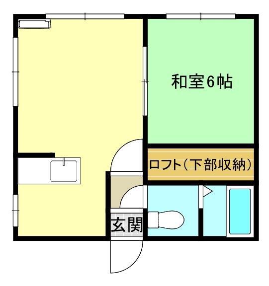 サンピア上越(1LDK/2階)の間取り写真