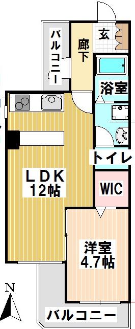 WILL鶴舞(1LDK/4階)の間取り写真